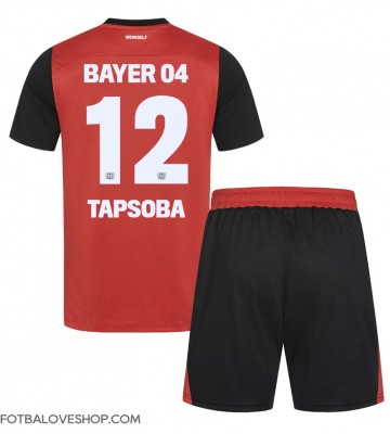 Bayer Leverkusen Edmond Tapsoba #12 Dětské Domácí Dres 2024-25 Krátký Rukáv (+ trenýrky)